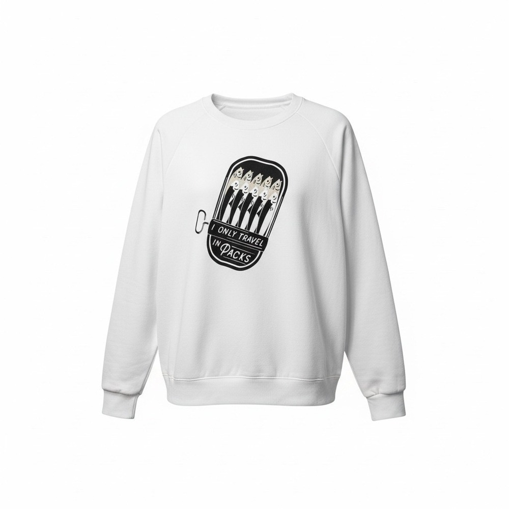 The Cuddle Collab "I Only Travel in Packs" Graphic Sweatshirt‎ – Size L – NWT - Picture 2 of 5